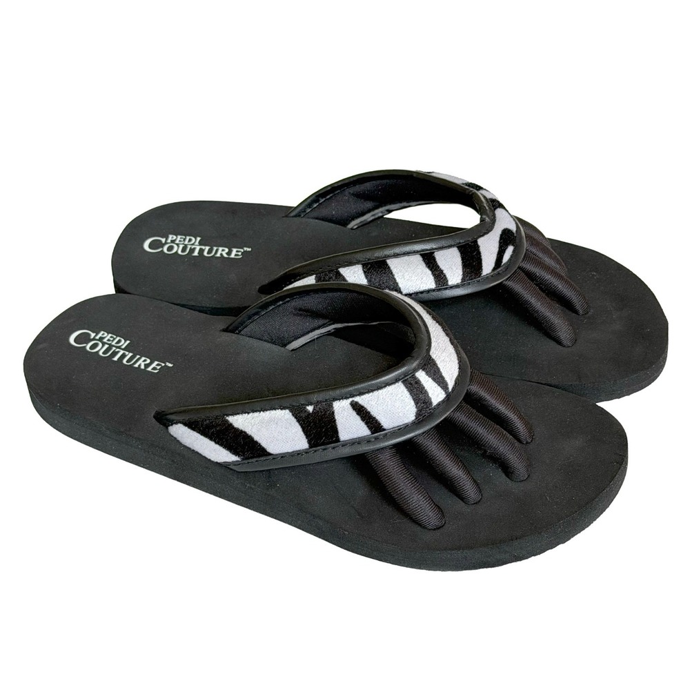 Pedicure Sandals Built In Toe Separators Women's Medium Spa Flip Flops